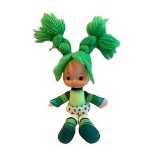 Vintage 1983 Hallmark Rainbow Bright Patty O'Green 10" Plush Yarn Hair